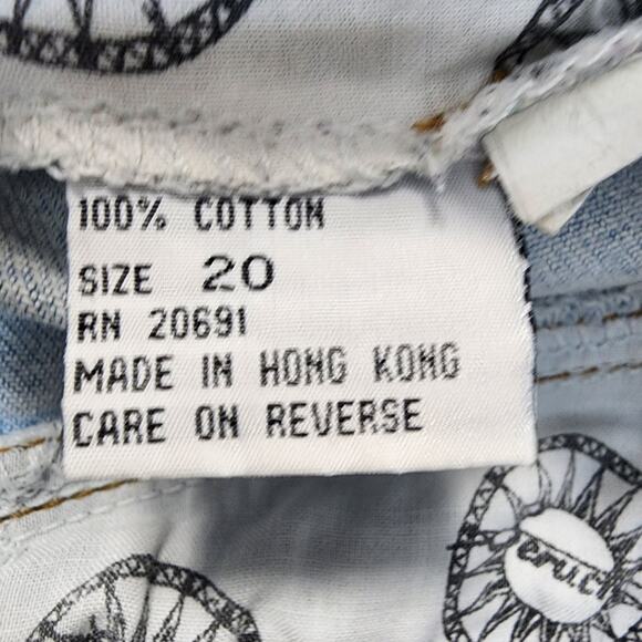 Vintage Seruchi Womens Jeans Size 20 (36x30) Button Fly Light Wash Hong Kong 80s - Picture 4 of 16